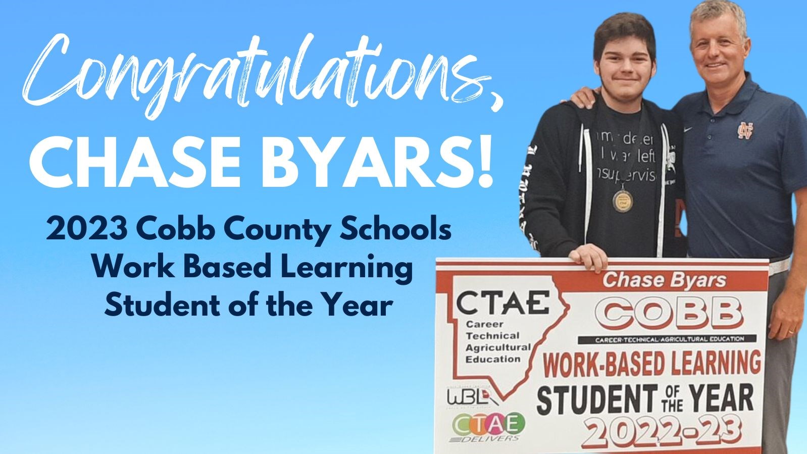 Chase Byars, CCSD WBL Student of the Year